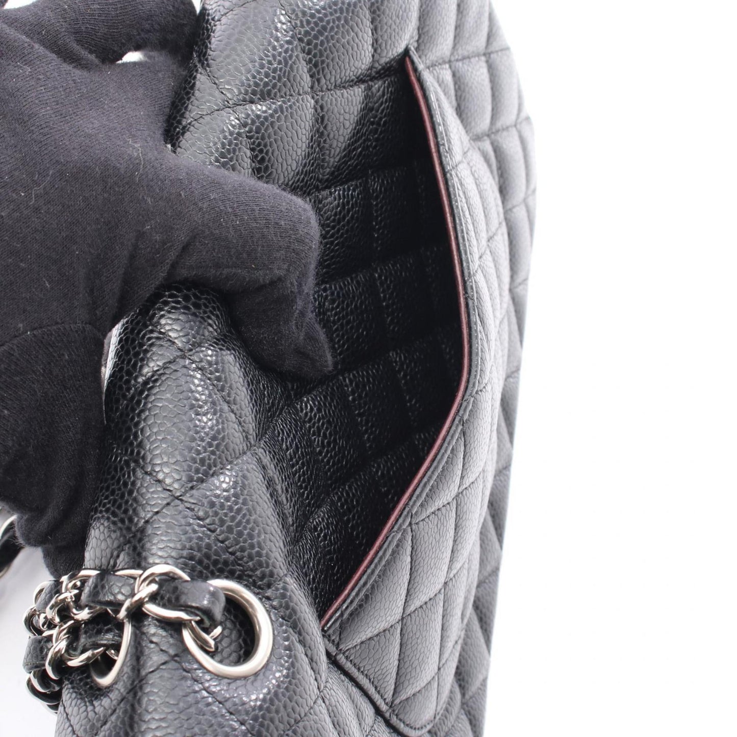 Chanel Calfskin Black Shoulder Bags