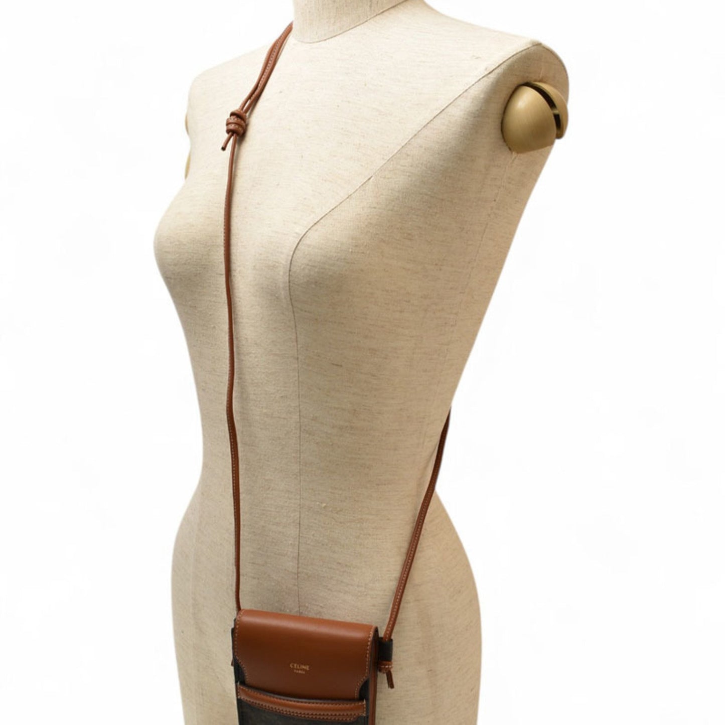 Celine Pvc Brown Shoulder Bags