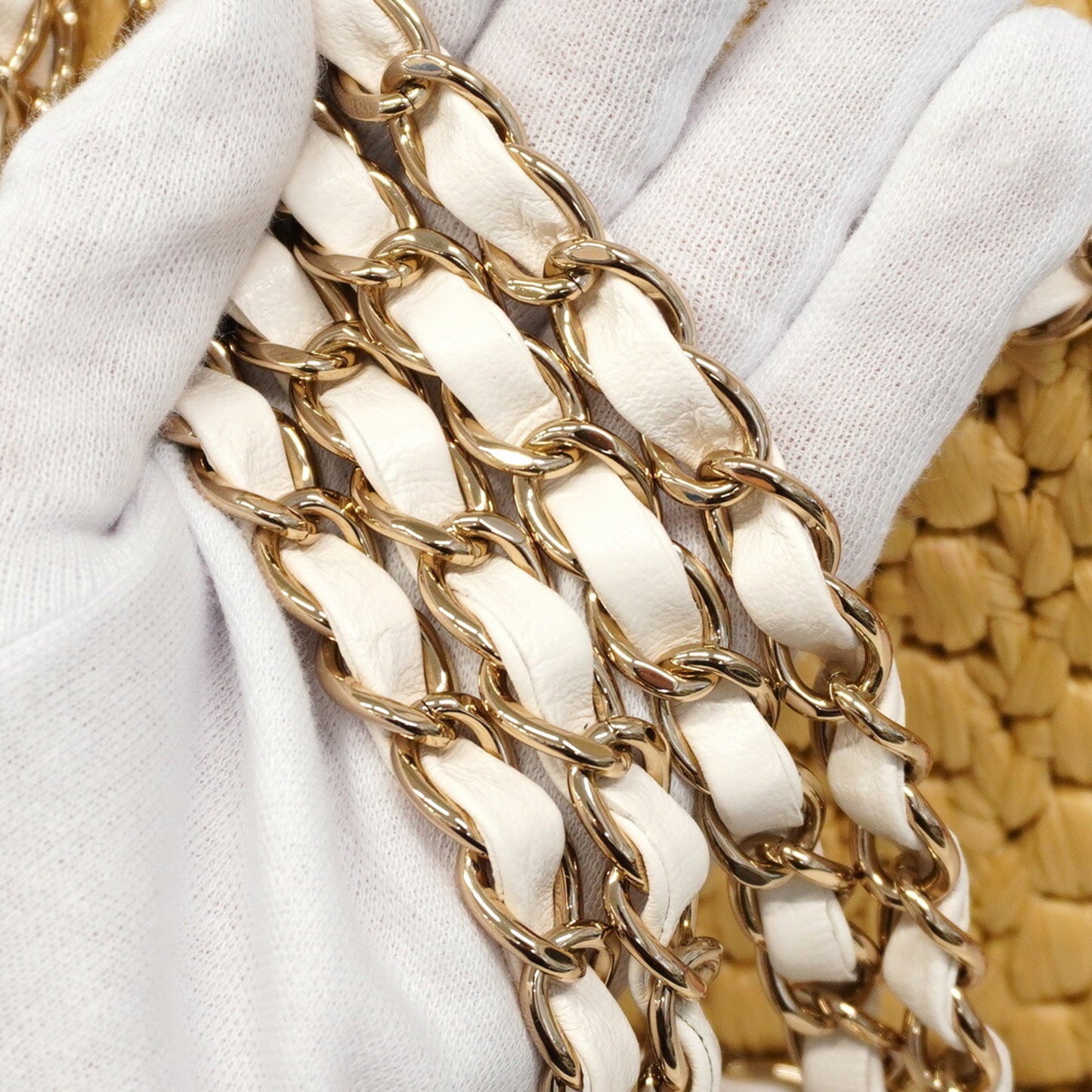 Chanel Woven Fabric Brown Shoulder Bags