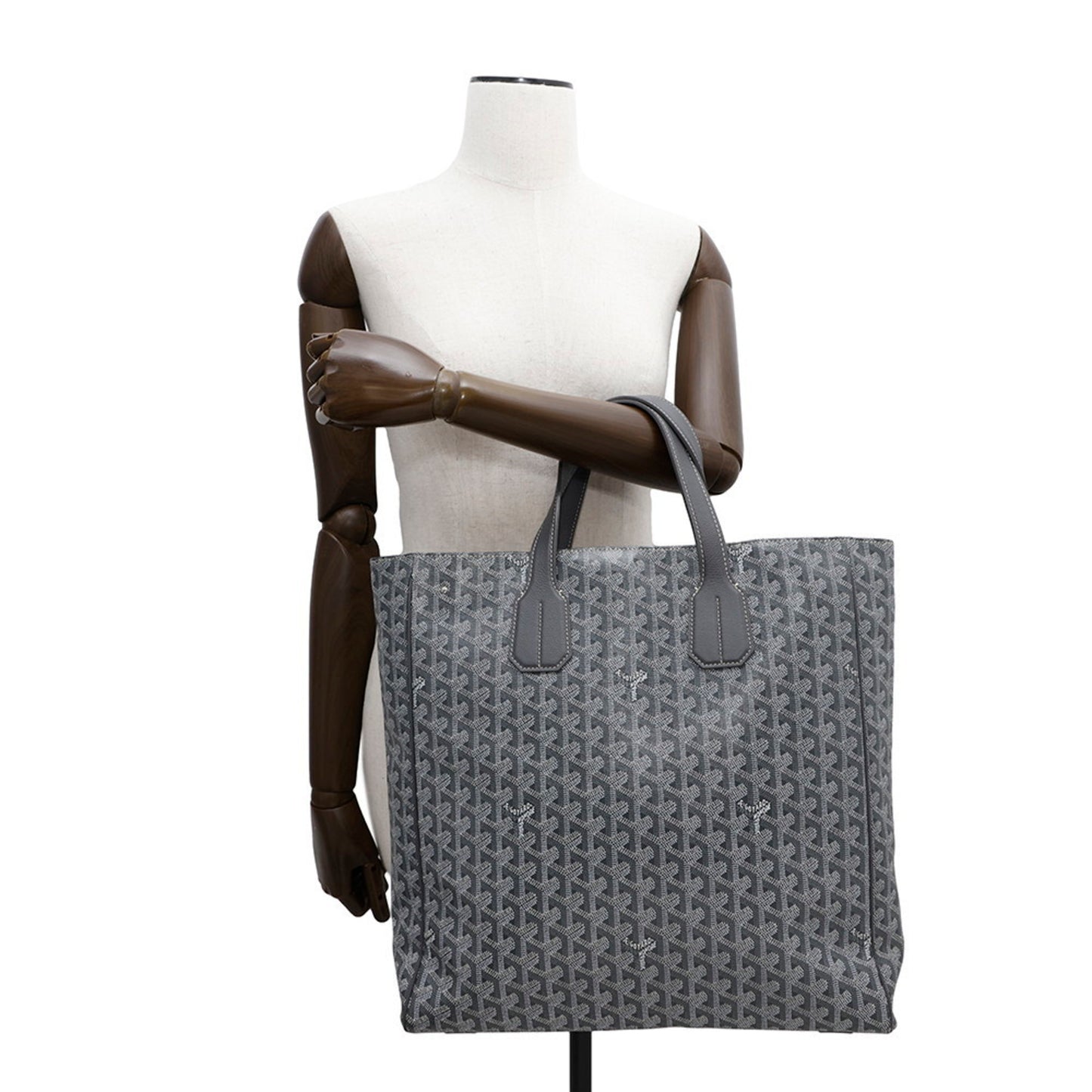 Goyard Pvc Gray Tote Bags