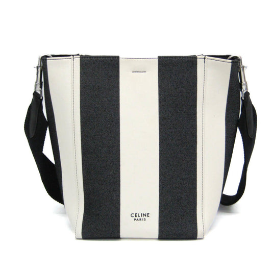 Celine Canvas Black Shoulder Bags