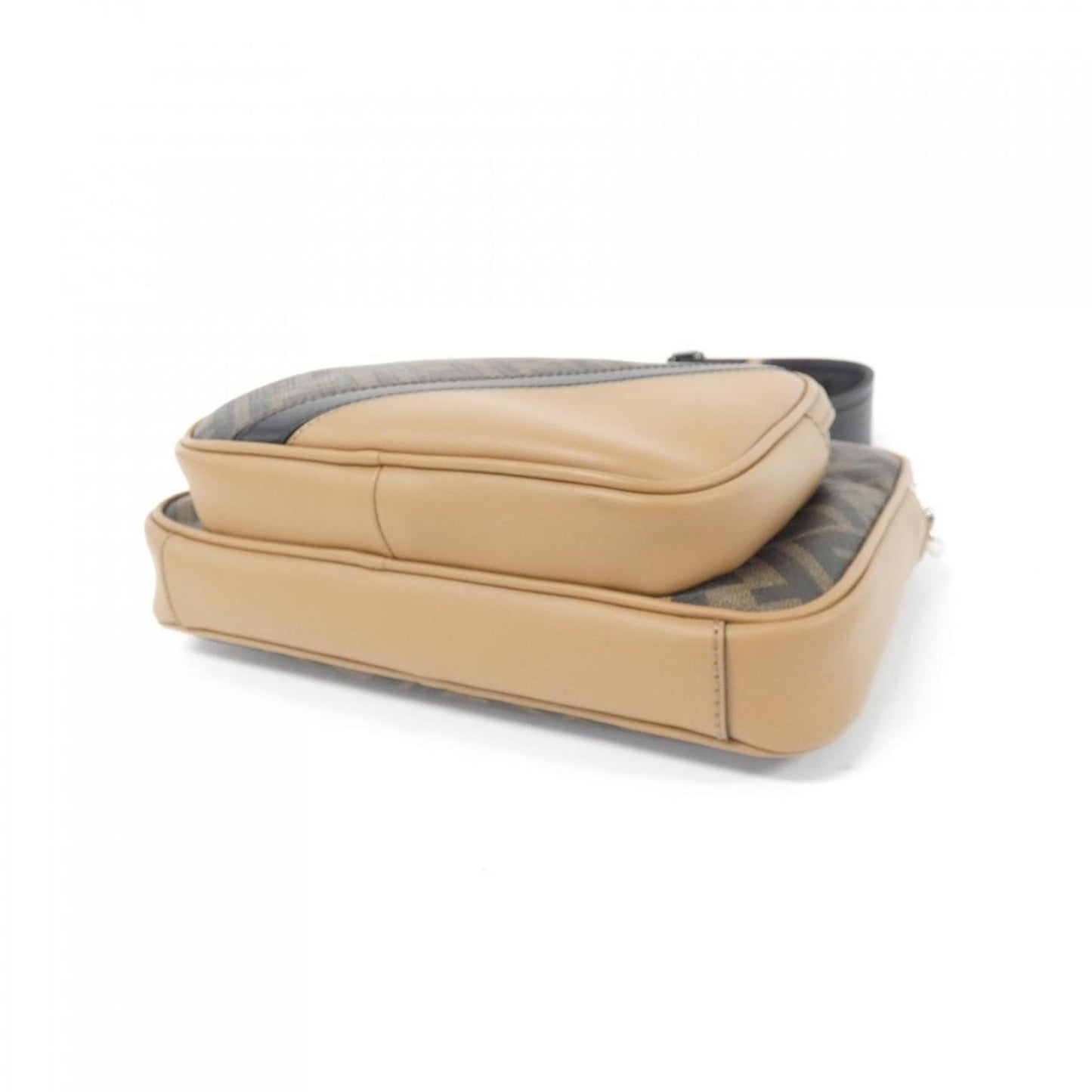 Fendi Coated Canvas Brown Shoulder Bags