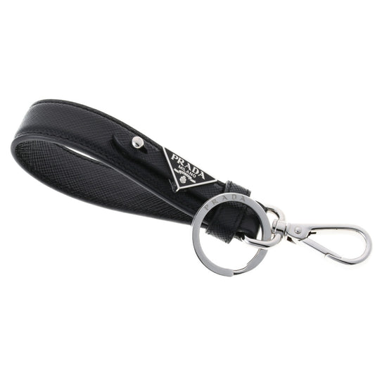 Prada Glossy Material Black Key Rings