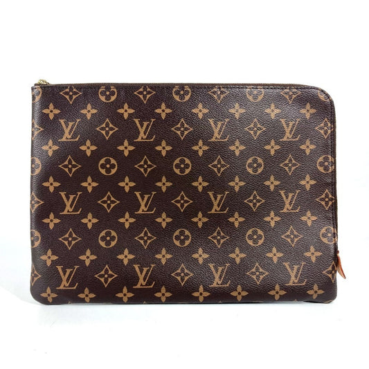 Louis Vuitton Monogram Canvas Brown Clutch Bags