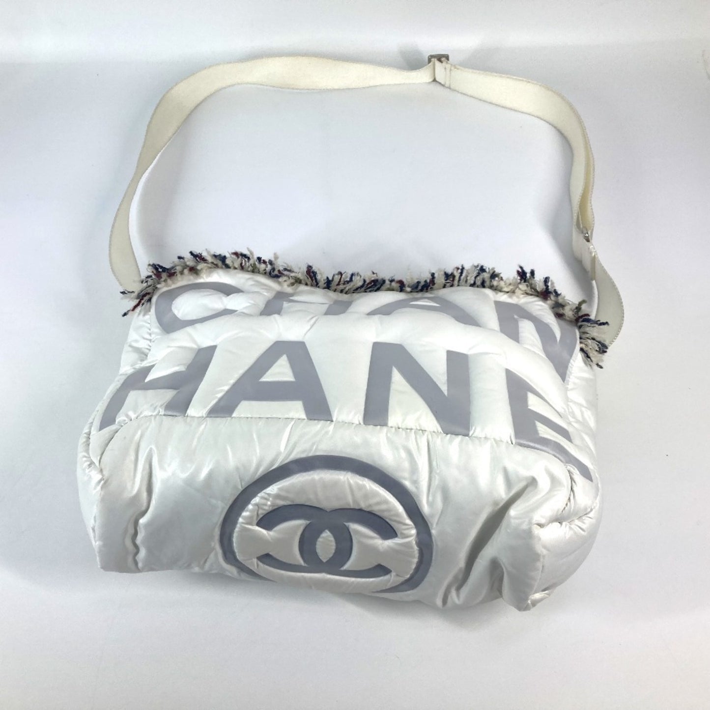 Chanel Nylon White Shoulder Bags