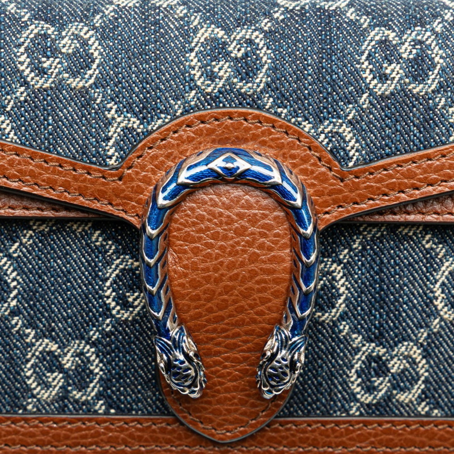 Gucci Denim Brown Shoulder Bags