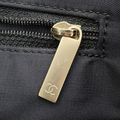 Chanel Woven Fabric Black Tote Bags