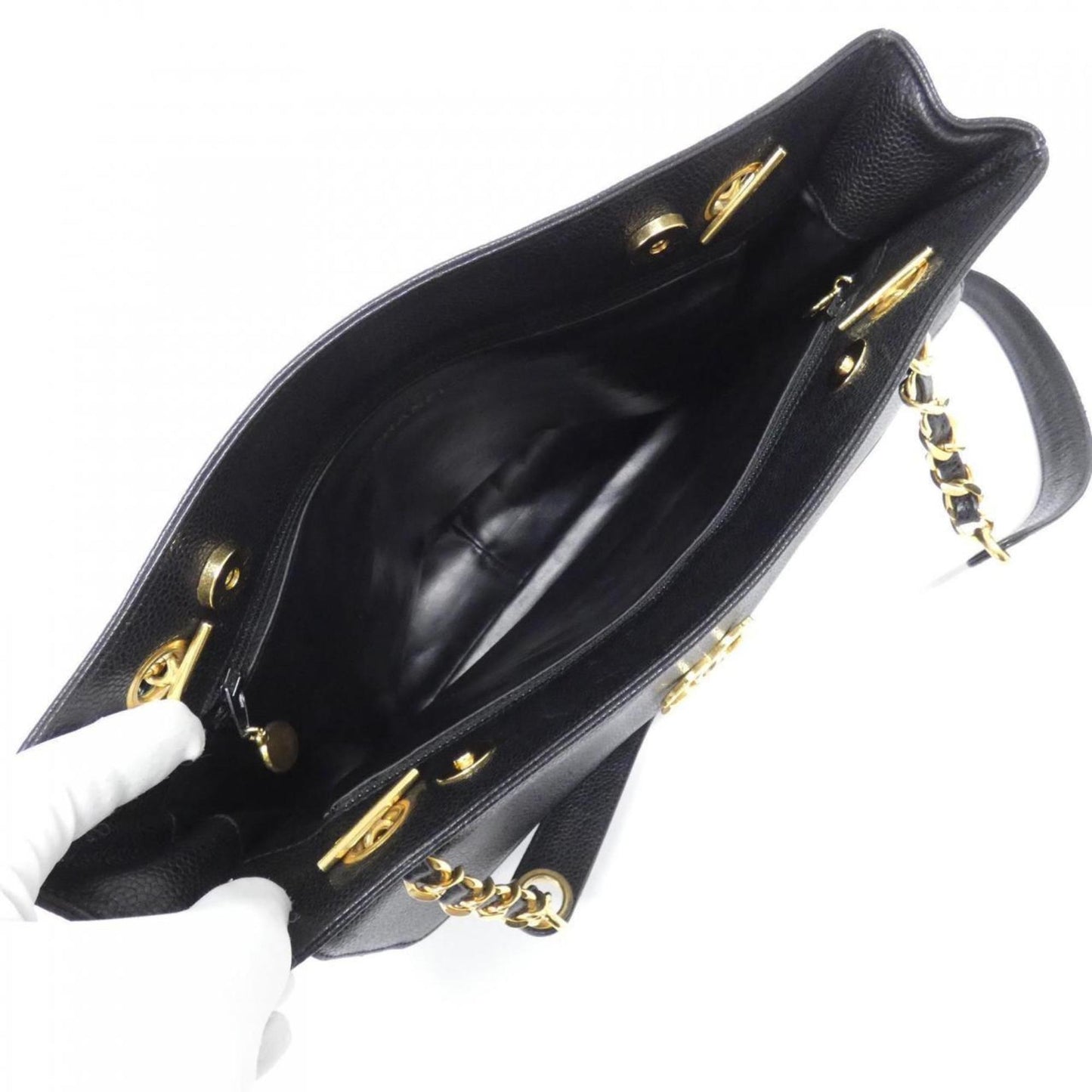 Chanel Calfskin Black Shoulder Bags