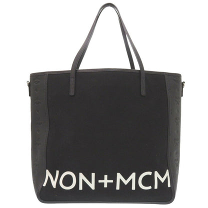 Mcm Canvas Black Tote Bags