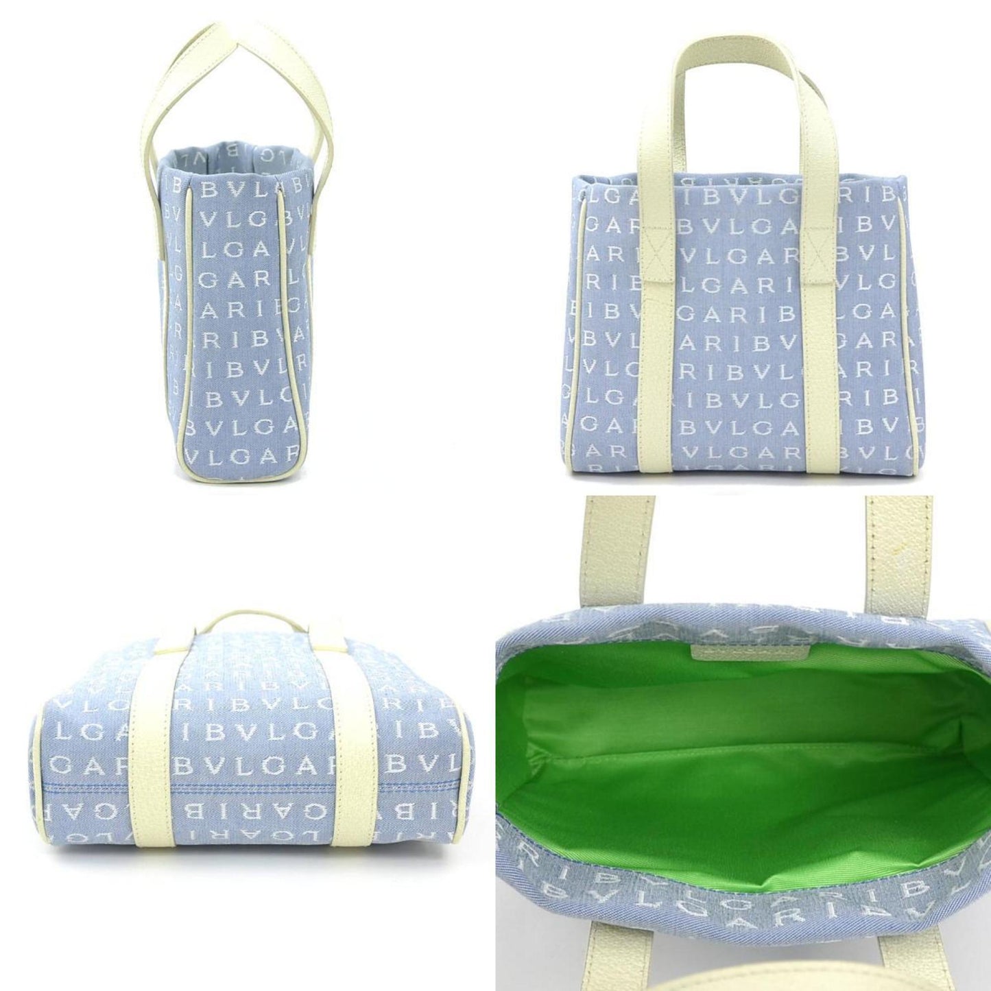 Bvlgari Canvas Blue Handbags
