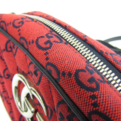 Gucci Woven Fabric Red Shoulder Bags