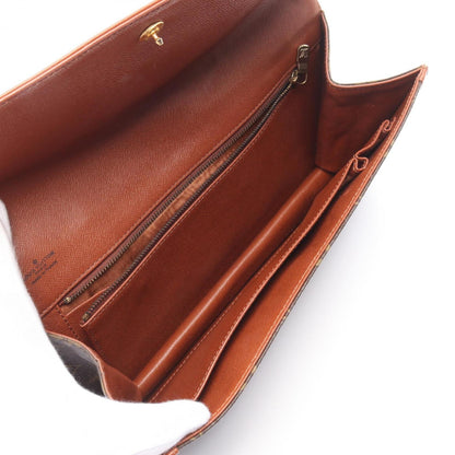 Louis Vuitton Coated Canvas Brown Clutch Bags