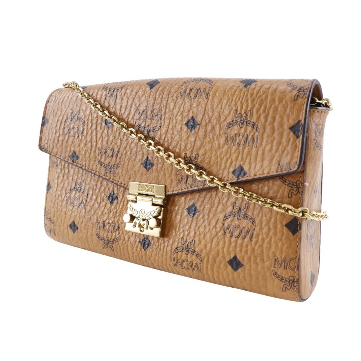 Mcm Pvc Brown Shoulder Bags