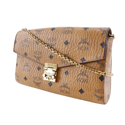 Mcm Pvc Brown Shoulder Bags