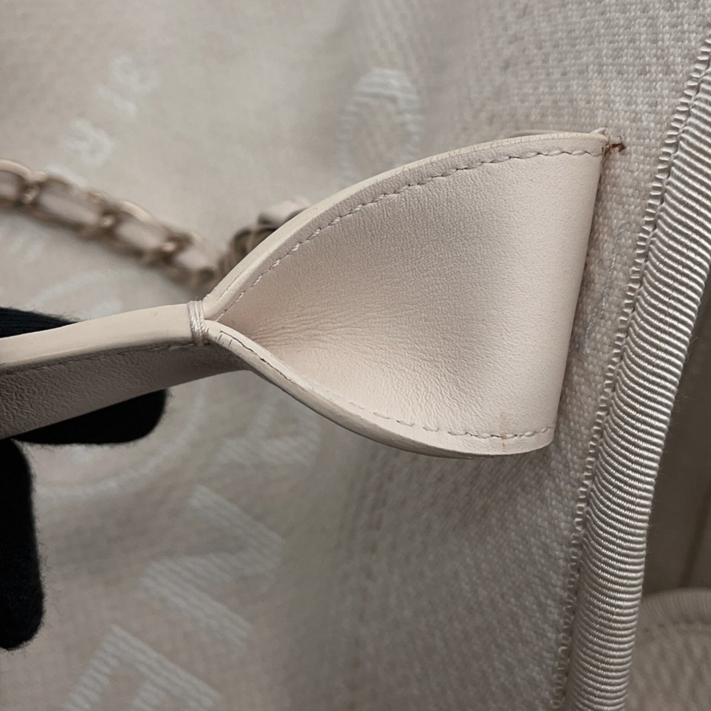 Chanel Canvas White Shoulder Bags