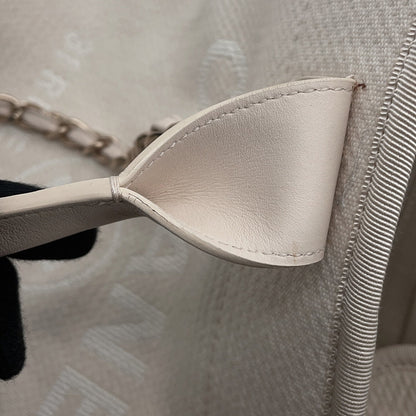 Chanel Canvas White Shoulder Bags