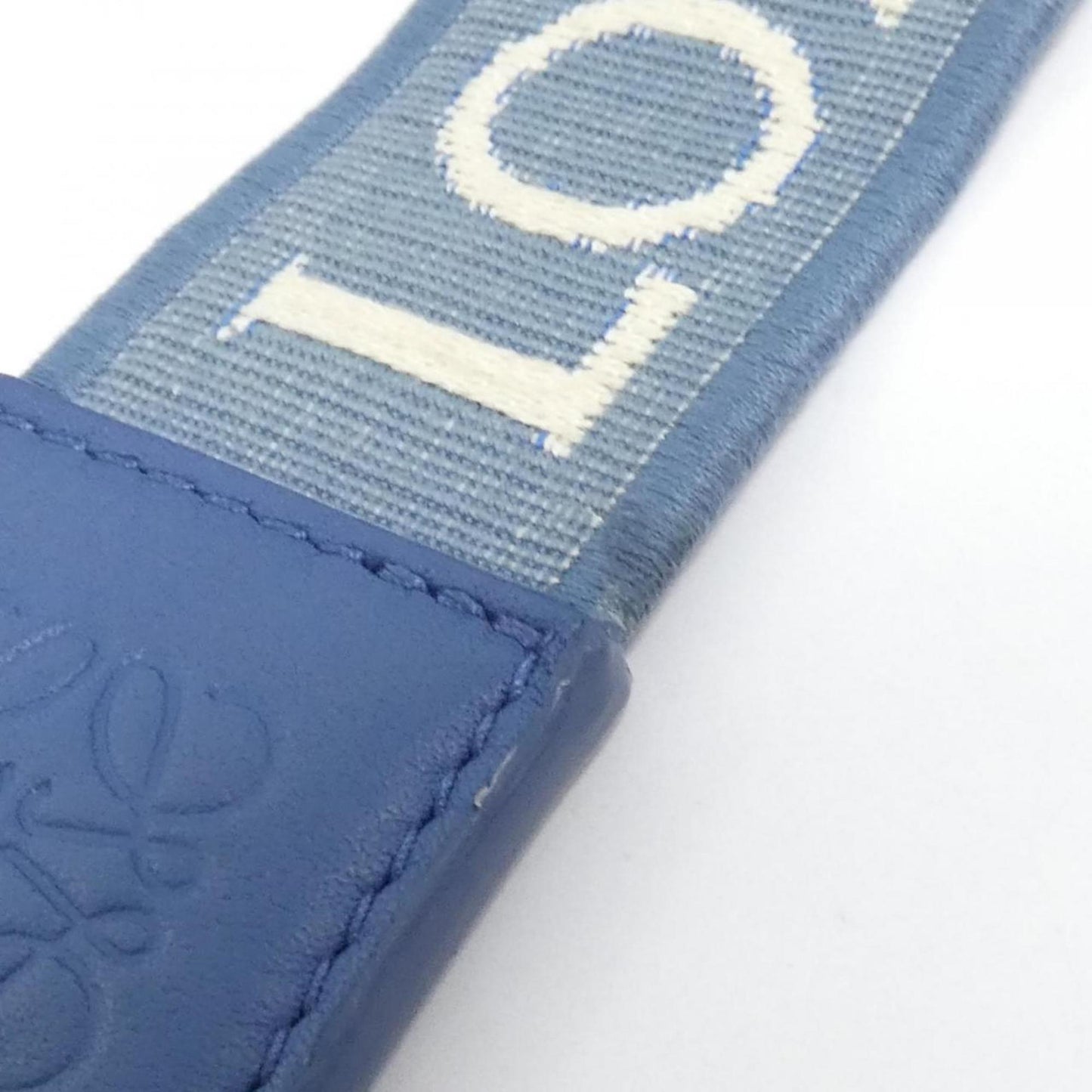 Loewe Woven Fabric Blue Handbags