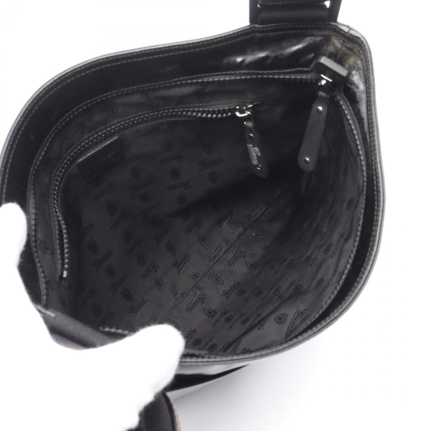Gucci Coated Canvas Black Shoulder Bags