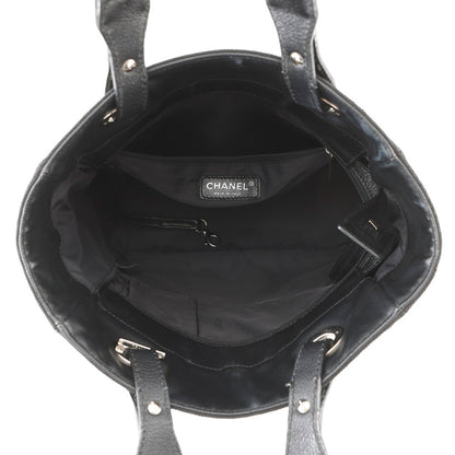 Chanel Coated Canvas Black Tote Bags