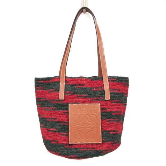 Loewe Woven Fabric Brown Tote Bags