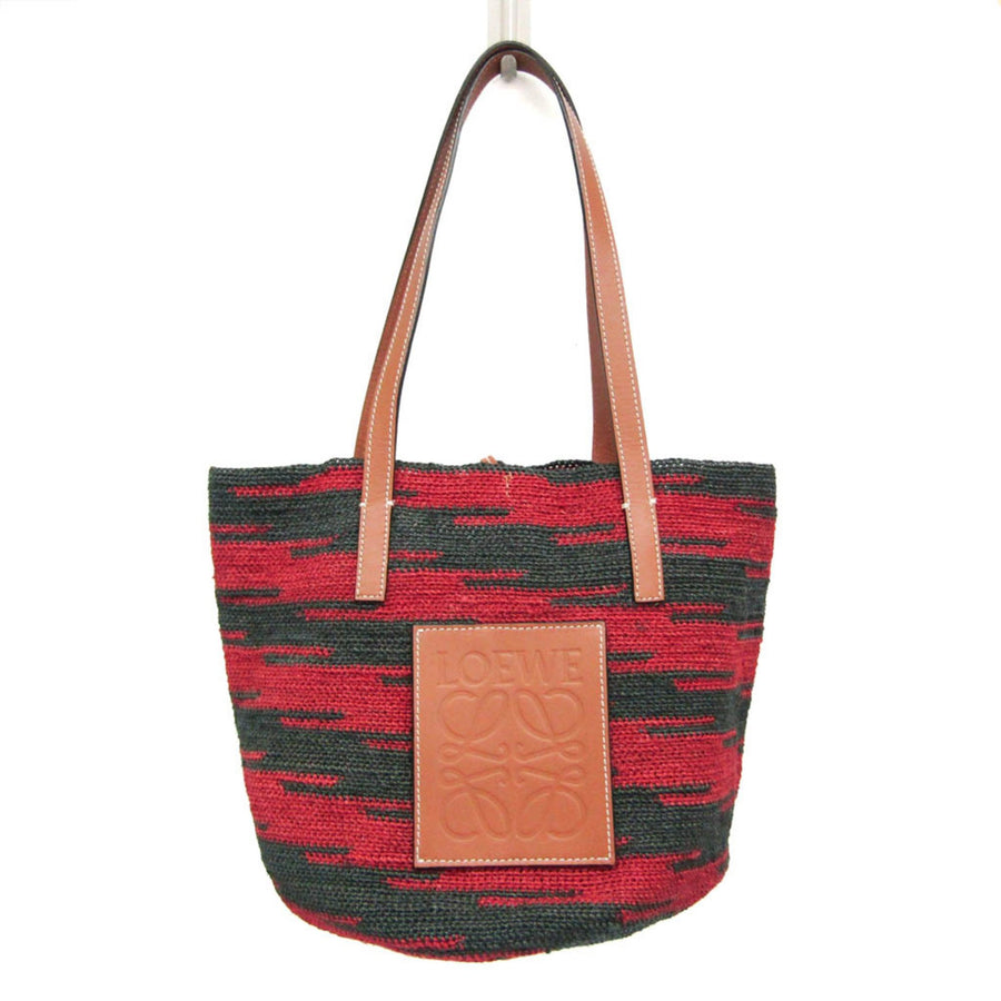Loewe Woven Fabric Brown Tote Bags