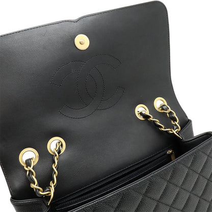 Chanel Calfskin Black Shoulder Bags