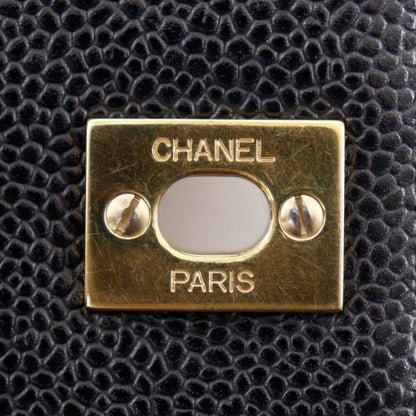 Chanel Calfskin Black Handbags