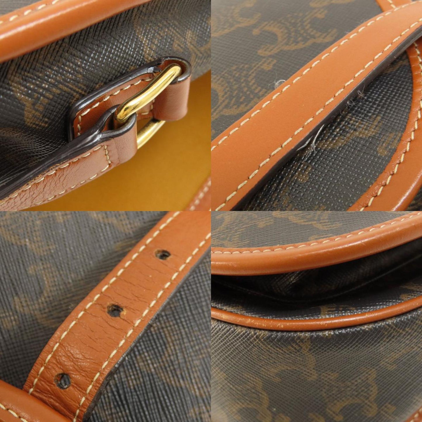 Celine Pvc Brown Shoulder Bags