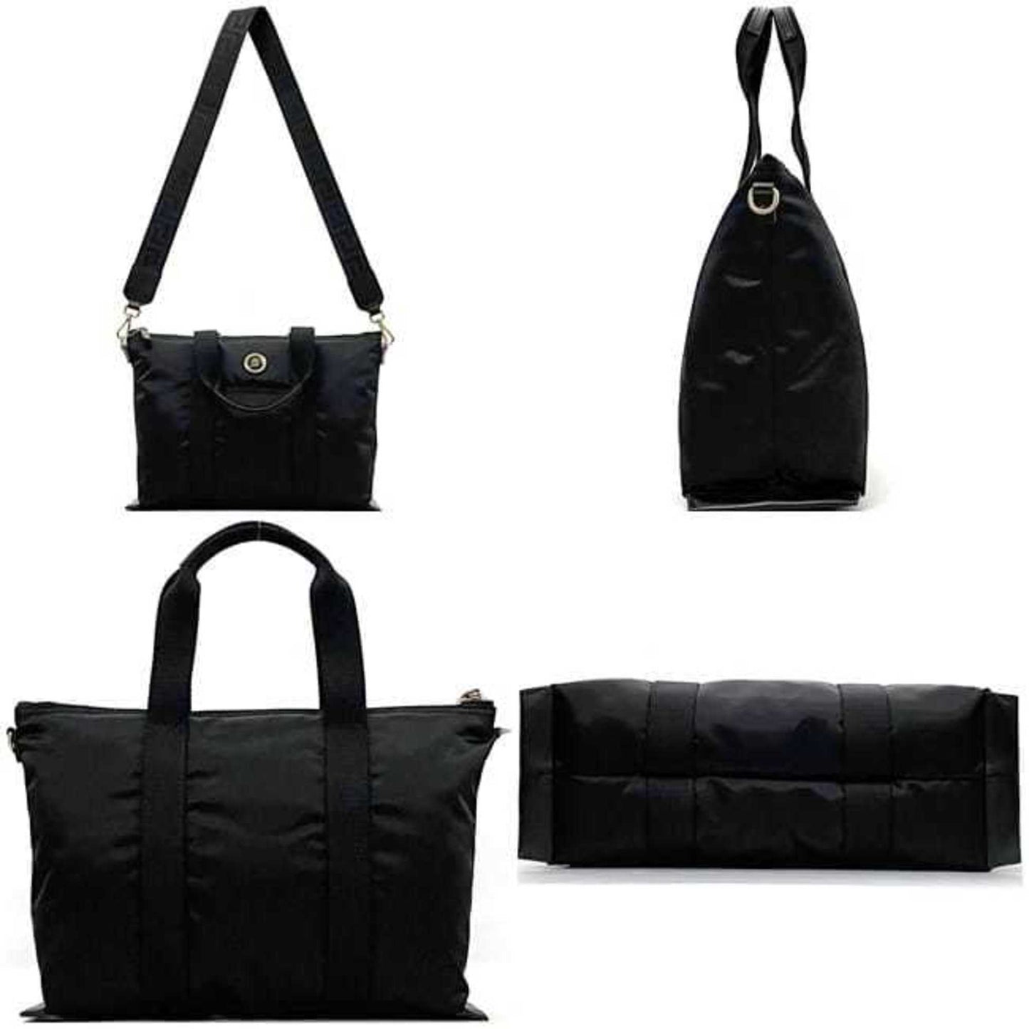 Versace Nylon Black Tote Bags
