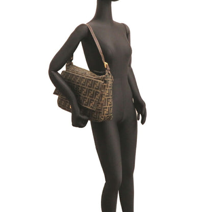 Fendi Canvas Brown Shoulder Bags
