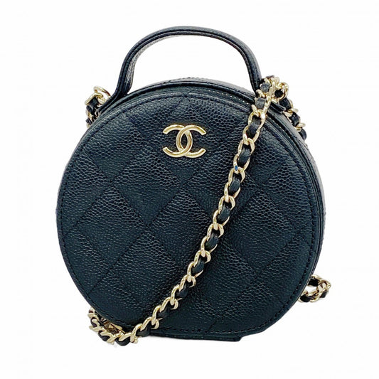 Chanel Calfskin Black Shoulder Bags