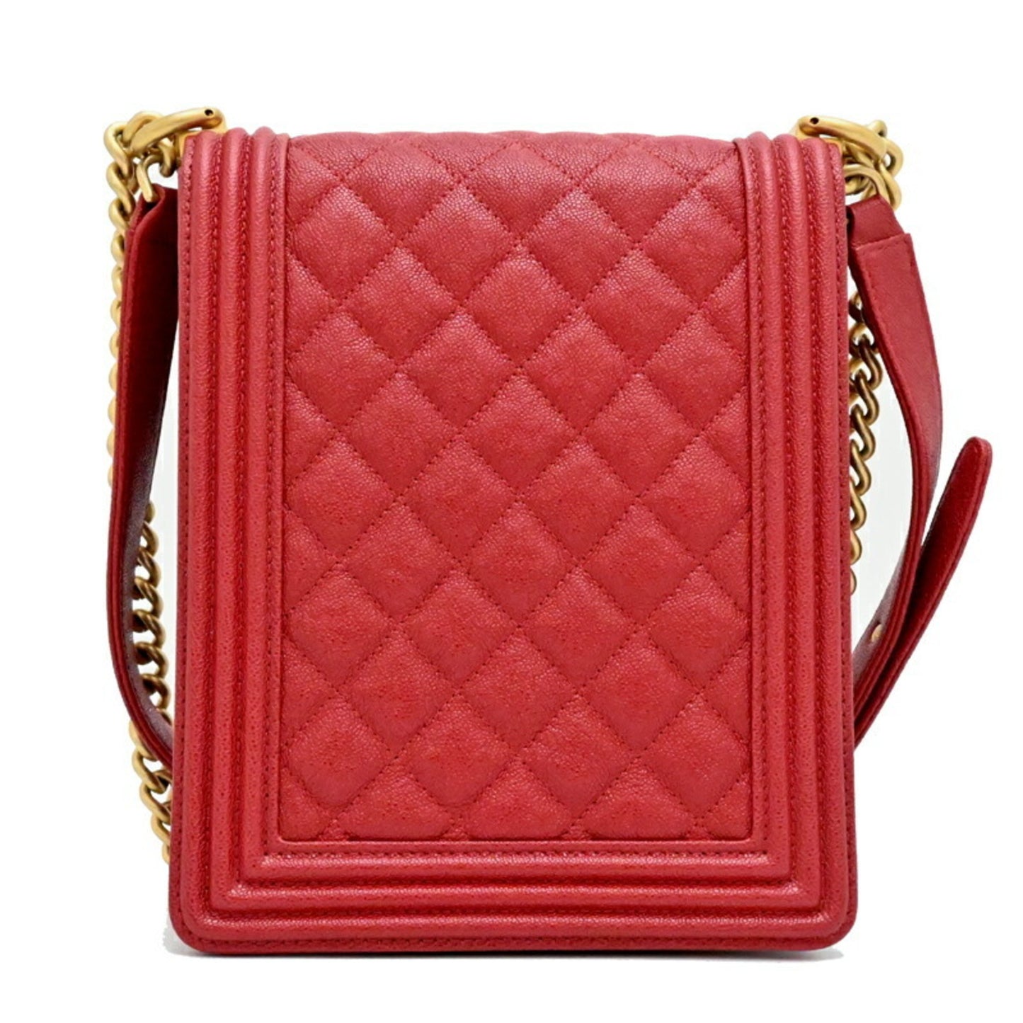 Chanel Calfskin Red Shoulder Bags