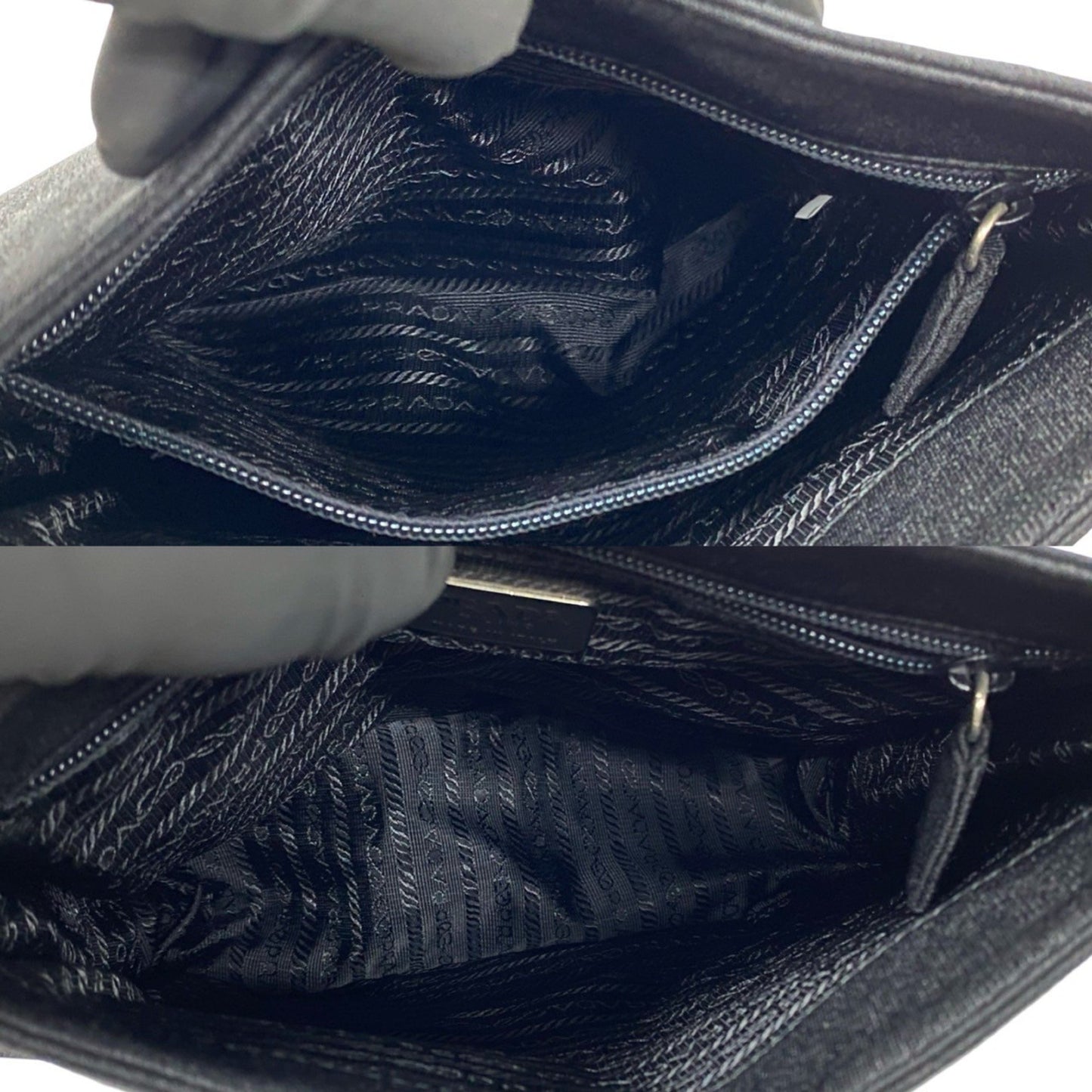 Prada Canvas Black Shoulder Bags