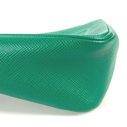 Prada Glossy Material Green Clutch Bags