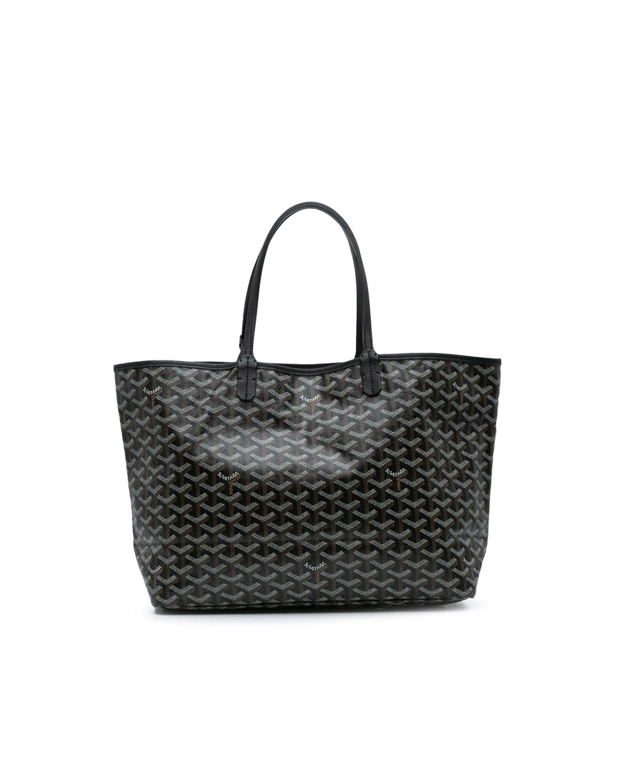Goyard Coated Canvas Tote Bag with Leather Trim and Flat Handles