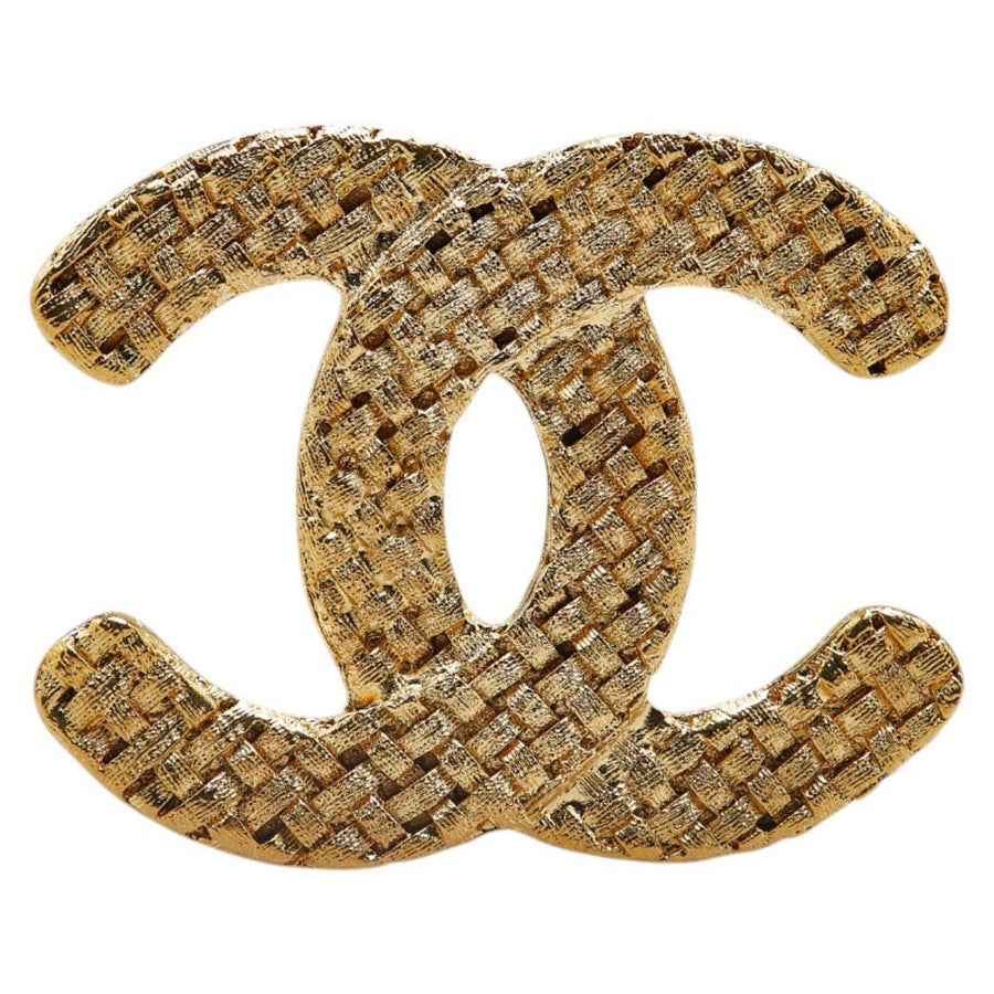 Chanel Woven CC Logo Brooch