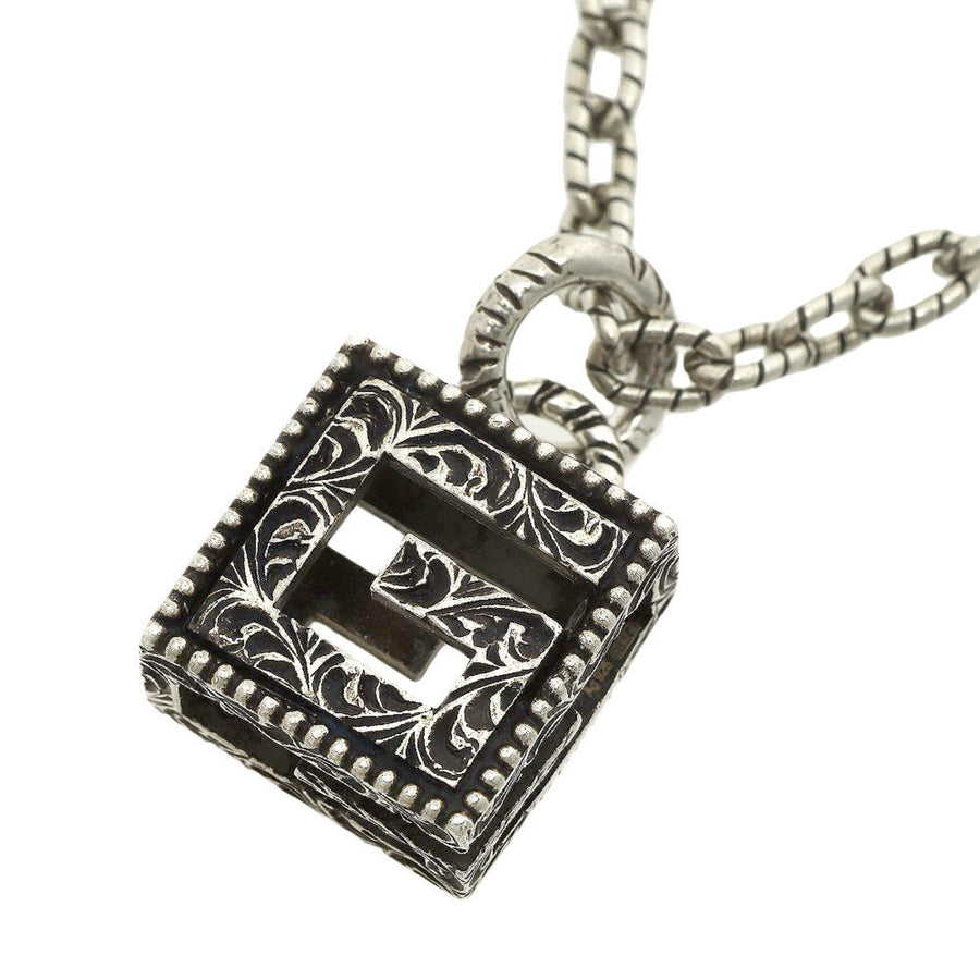 Gucci Square G Silver Accessory with Ticket and Slight Scratches