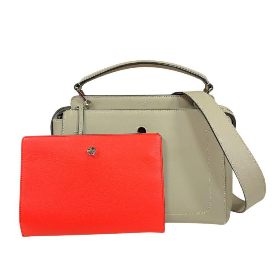 Fendi Designer Leather Shoulder Bag with Pouch