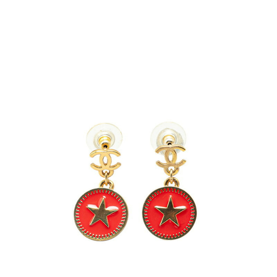Chanel Star Medallion Drop Earrings