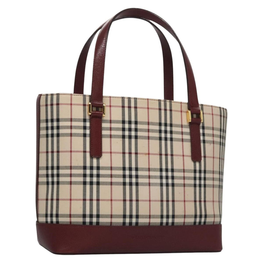Burberry Classic Check Canvas Handbag with Minimal Wear