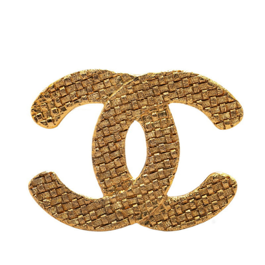 Chanel Woven CC Logo Brooch