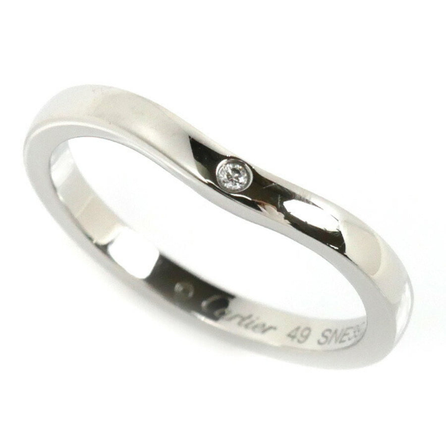 Cartier Platinum Diamond Curve Band
