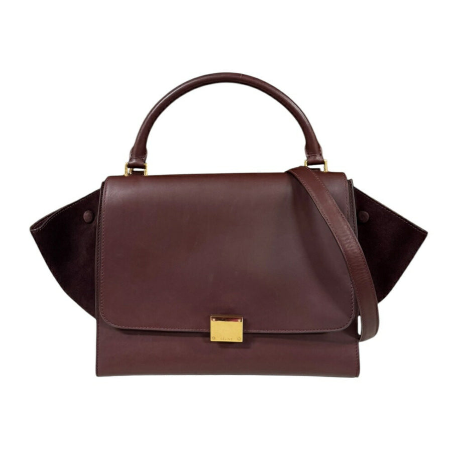 Celine Leather Trapeze Shoulder Bag with Strap