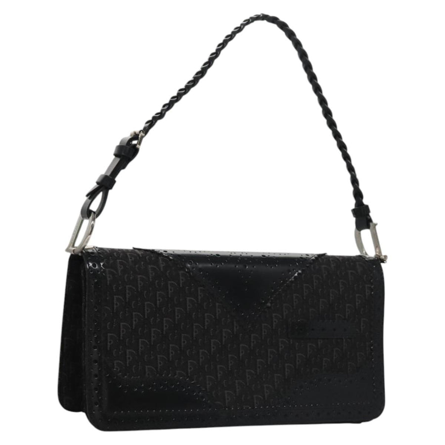 Dior Canvas Handbag with Handle and Metal Fittings
