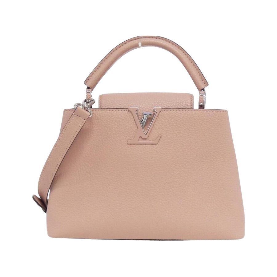 Louis Vuitton Leather Capucines Handbag with Shoulder Strap