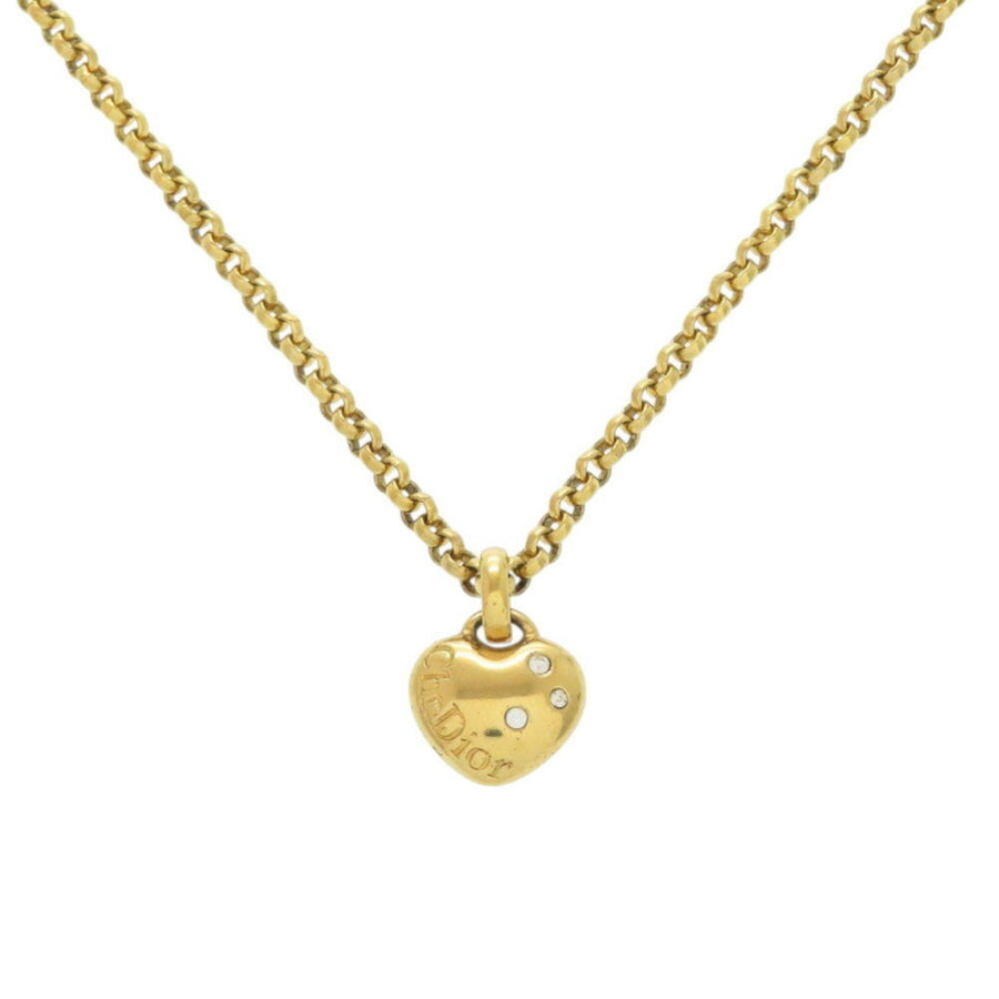 Dior Heart Pendant Necklace with Crystals