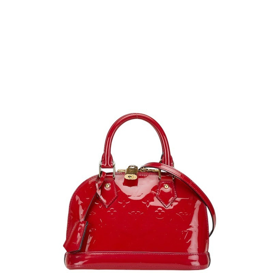 Louis Vuitton Patent Leather Handbag with Clochette and Padlock