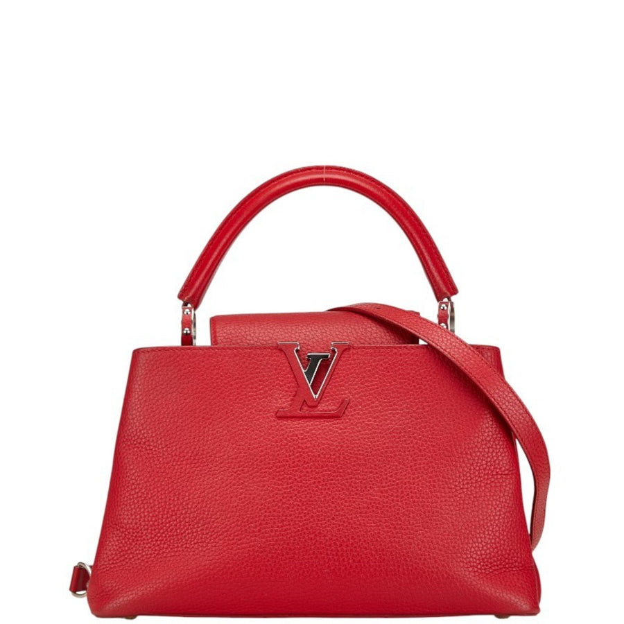 Louis Vuitton Leather Capucines with Shoulder Strap and Handle