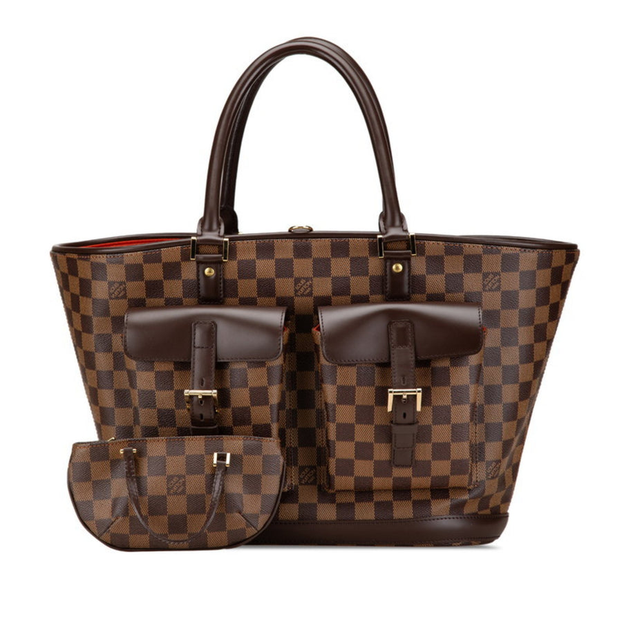 Louis Vuitton Luxury Canvas Handbag with Slight Scratches and Rubbed Corners