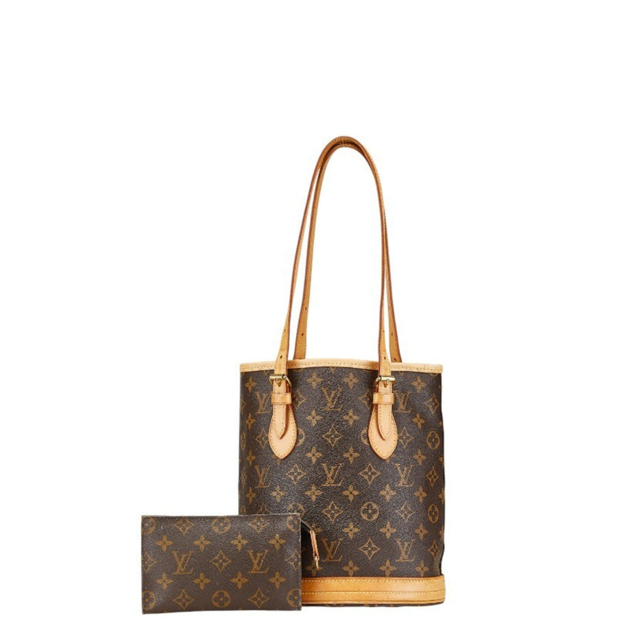 Louis Vuitton Canvas Bucket Bag with Pouch and Good Condition